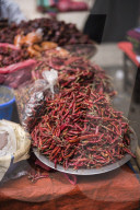 Red chillies at a street market in Downtown Yangon (Rangoon), Myanmar (Burma)