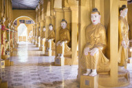 Golden Buddhist Temple at Amarapura, Mandalay, Mandalay Region, Myanmar (Burma)