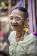 Tattooed woman of a Chin Tribe Village, Chin State, Myanmar (Burma)