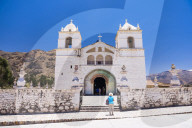 Iglesia de Santa Ana de Maca, a church in Maca, Colca Canyon, Peru