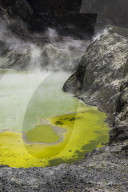Acid Crater Lake, White Island Volcano, an active volcano in the Bay of Plenty, North Island, New Zealand