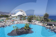Parque Maritimo by Cesar Manrique and Auditorium by Santiago Calatrava, Santa Cruz, Tenerife, Canary Islands, Spain