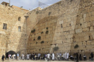 Men's Section, Western (Wailing) Wall, Temple Mount, Old City, Jerusalem, UNESCO World Heritage Site, Israel, Middle East