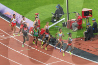 Competitors in the Women's 5000m final, Olympic Stadium, London 2012, Summer Olympic Games, London, England, United Kingdom, Europe