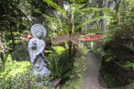 Oriental garden, Monte Palace Tropical Garden, one of Madeira's most famous, Monte, Funchal, Madeira, Atlantic, Portugal, Europe