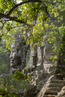 Buddha face on the Western Gate of Angkor Thom