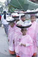 Asia, Southeast Asia, Myanmar, buddhist nuns in traditional robes