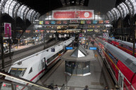 View of the Central Railway Station of Hamburg, the major transportation hub of the city and the busiest in Germany, Hamburg, Germany, Europe