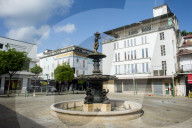 Fountain on the spice market, Pointe-a-pitre, Guadeloupe, France