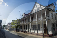 Colonial wooden buildings in the Unesco world heritage sight Paramaribo, Suriname