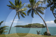 View of Saint Joseph from the Royal island, Iles du Salut, French Guiana, Department of France