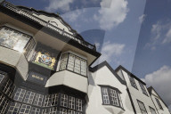 Mol's, a Medieval building on Cathedral Close, Exeter, Devon, Great Britain.