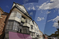 Medieval buildings on Cathedral Close, Exeter, Devon, Great Britain.
