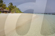 Beach scene on Kuramathi Island, Rasdhoo atoll, Ari atoll, Maldives