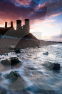 Sunset at Reculver Tower, Northumberland