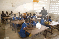 Children in the classroom, Balaba School. The Gambia.