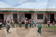 Cameroon for VSO May 2013. Ndop district. primary school playtime.