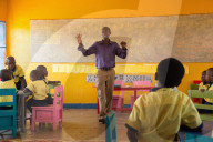 Theoneste Habiyaremye.Local nursery teacher in Murama district, eastern Rwanda. Theo has been working closely with Rhea Villarico, VSO volunteer to create a more dynamic and interactive nursery environment for pre-primary aged children.