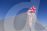 Airline wing tips with UK Union flag livery