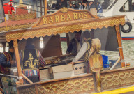 floating traditional food stalls on the Bosphorus, Isanbul