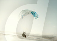 Paragliders soar over the Dee estuary, Wirral