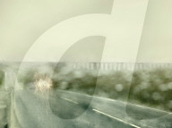 Bad driving conditions in the rain by the Ribblehead viaduct, lancashire