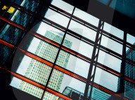 Modern buildings at Canary Wharf