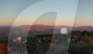 ESA's Test-Bed Telescope 2, located at ESO’s La Silla Observatory in Chile, looks out over the Atacama Desert at sunset. 