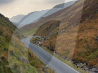 Winding mountain road