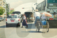 Street scene, Yangon (Rangoon), Myanmar (Burma), Asia