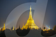 Shwedagon Pagoda, the most sacred Buddhist pagoda in Myanmar, Yangon (Rangoon), Myanmar (Burma), Asia