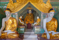 Shwedagon Pagoda, the most sacred Buddhist pagoda in Myanmar, Yangon (Rangoon), Myanmar (Burma), Asia