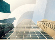 Anstract of modern skyscraper buildings, New York City