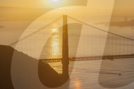 The Golden Gate Bridge at sunrise, San Francsico, California