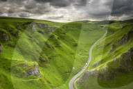 Winnats Pass near Castleton in the Peak District National Park, Derbyshire, England, United Kingdom, Europe