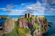 Dunnottar Castle outside of Stonehaven, Aberdeenshire, Scotland, United Kingdom, Europe