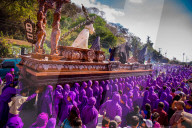 Holy Week Carpetas Parade, Antigua, Guatemala