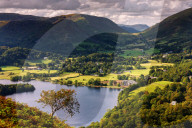The central fells of the Lake District National Park extending from Loughrigg Terrace and Grasmere to Dunmail Raise, Cumbria, England, United Kingdom, Europe