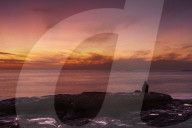 Watching sunset from the western shore of Tenerife in the Canary Islands, Spain, Atlantic, Europe