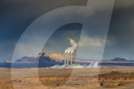 Navajo Generating Station, Navajo Indian Reserve, Page, Arizona, USA.