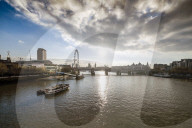The River Thames looking West from Waterloo Bridge