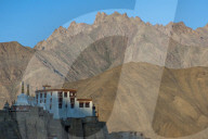 A view of the magnificent 1000-year-old Lamayuru Monastery in the remote region of Ladakh in northern India, India, Asia