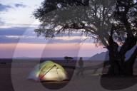 Camped on the edge of the Namib Desert at the Namtib Desert Lodge, Namibia, Africa