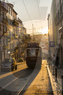 Tram in Lisbon, Portugal, Europe