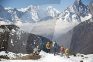 Trekking in the Everest region, Himalayas, Nepal, Asia