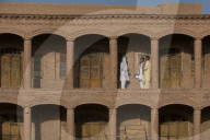 Men standing in the old market in Herat in Afghanistan