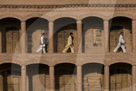 Men walking through the old market in Herat in Afghanistan