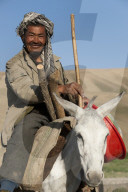 An Afghan farmer smiles for the camera in Bamiyan province in Afghanistan