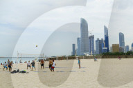 Corniche beach, Abu Dhabi, United Arab Emirates, Middle East