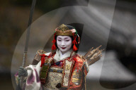 Female warrior during the Jidai festival
